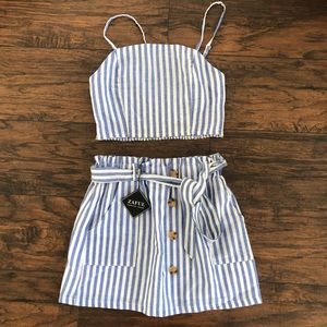 2-piece Crop Top/Skirt Set